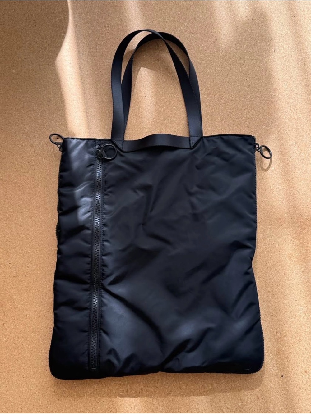UNIQLO Nylon Tote Bag - expandable - black